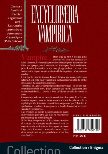 Illustration intérieure du livre « Encyclopedia Vampirica », JMG Éditions