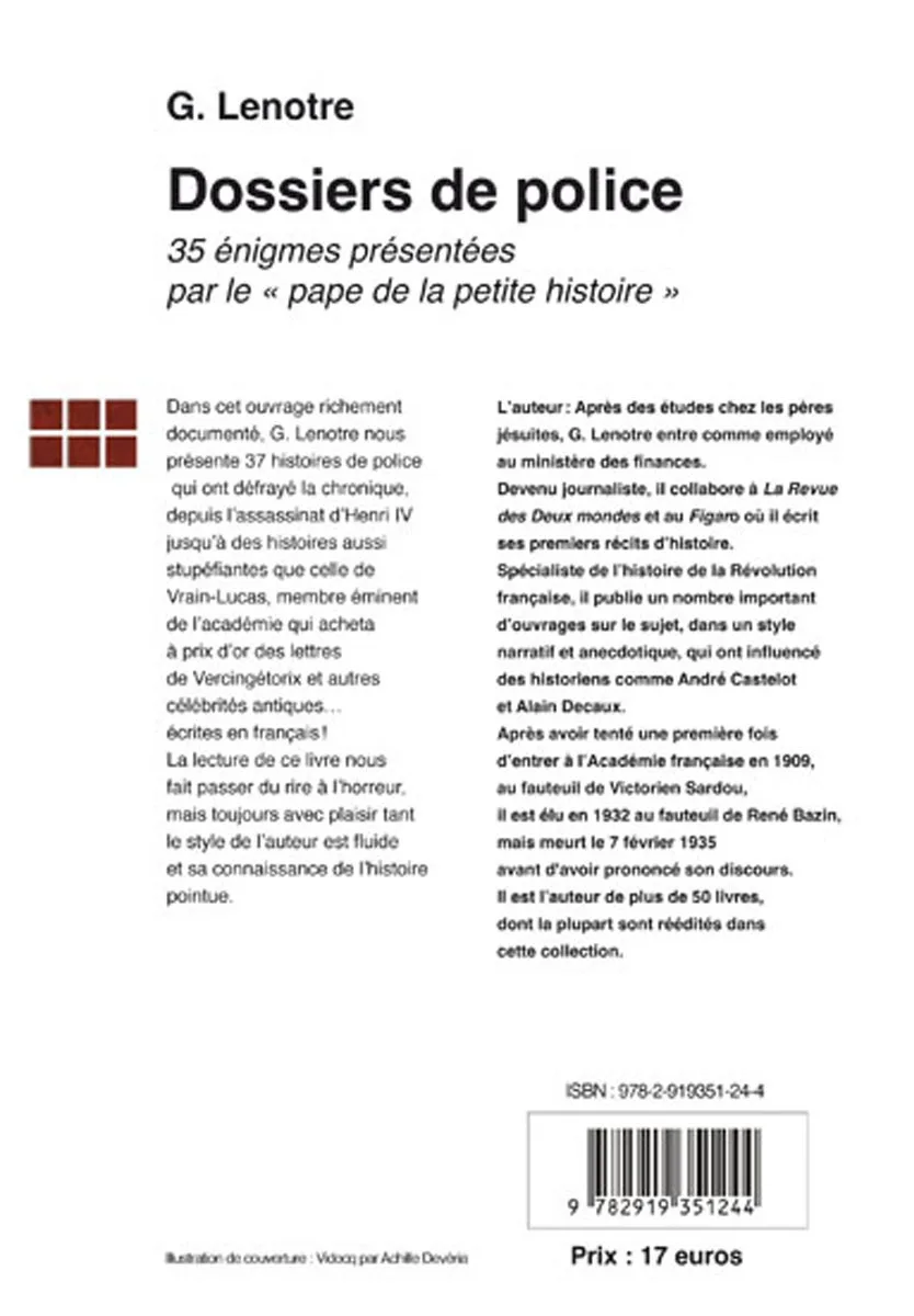 Illustration intérieure du livre « Dossiers de police », JMG Éditions