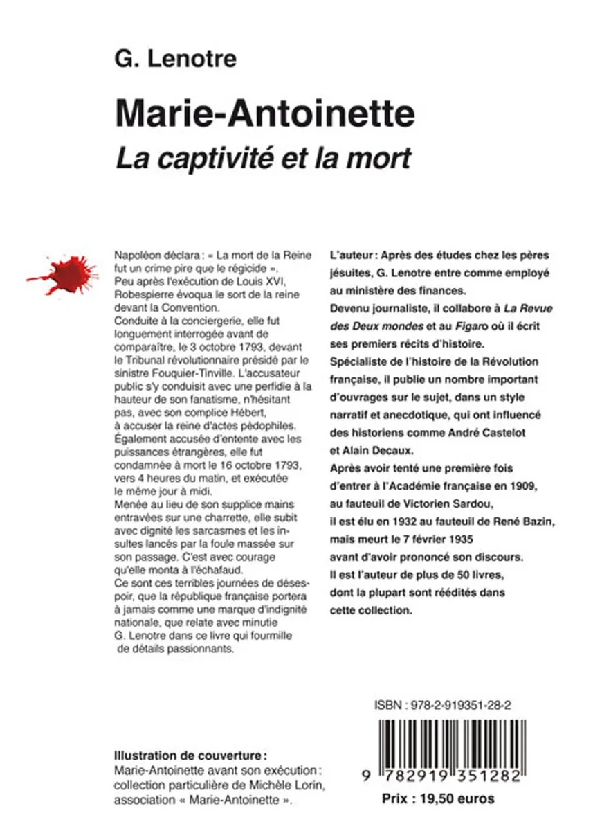 Illustration intérieure du livre « Marie-Antoinette, la captivité et la mort », JMG Éditions