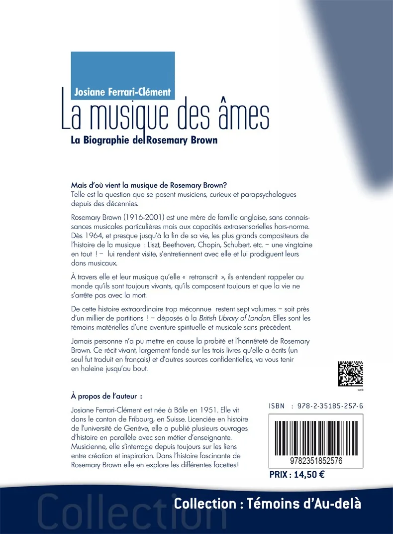 Illustration intérieure du livre « La musique des âmes : Bographie de Rosemary Brown », JMG Éditions