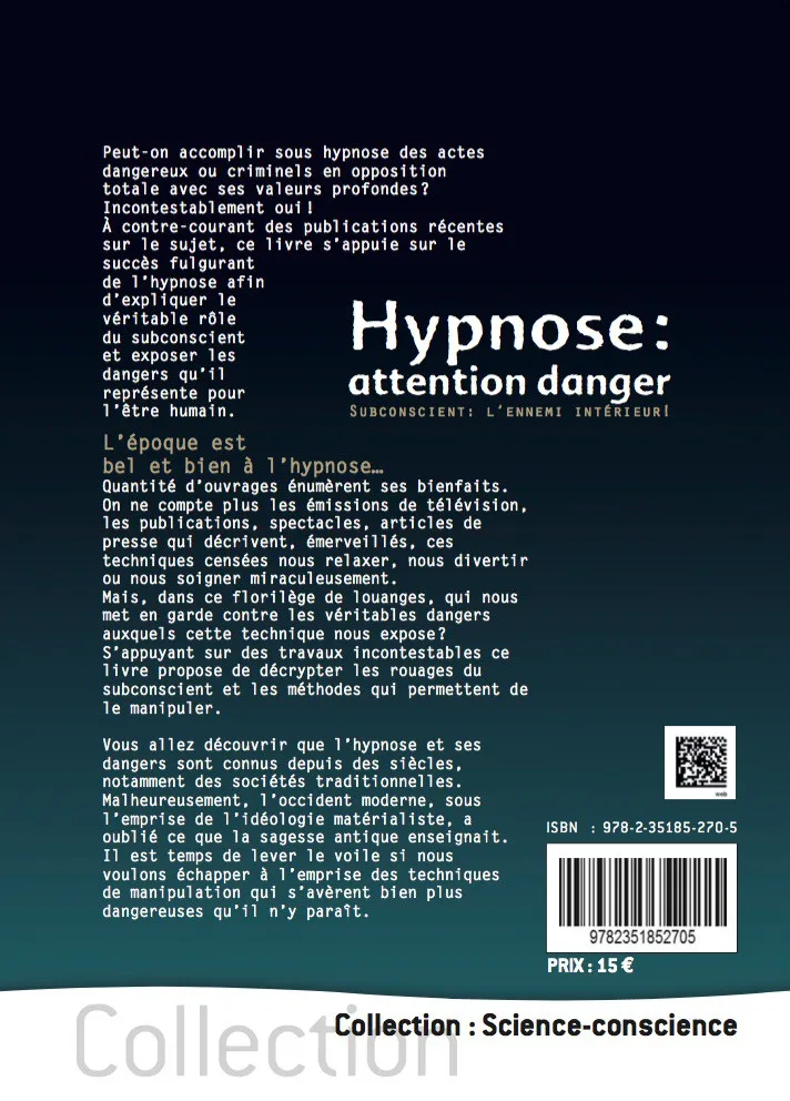 Illustration intérieure du livre « Hypnose : attention danger », JMG Éditions