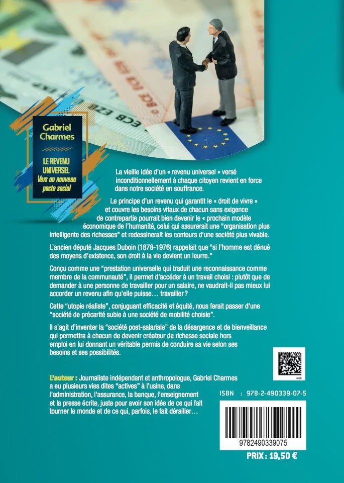 Illustration intérieure du livre « Le revenu universel : Vers un nouveau pacte social ? », JMG Éditions