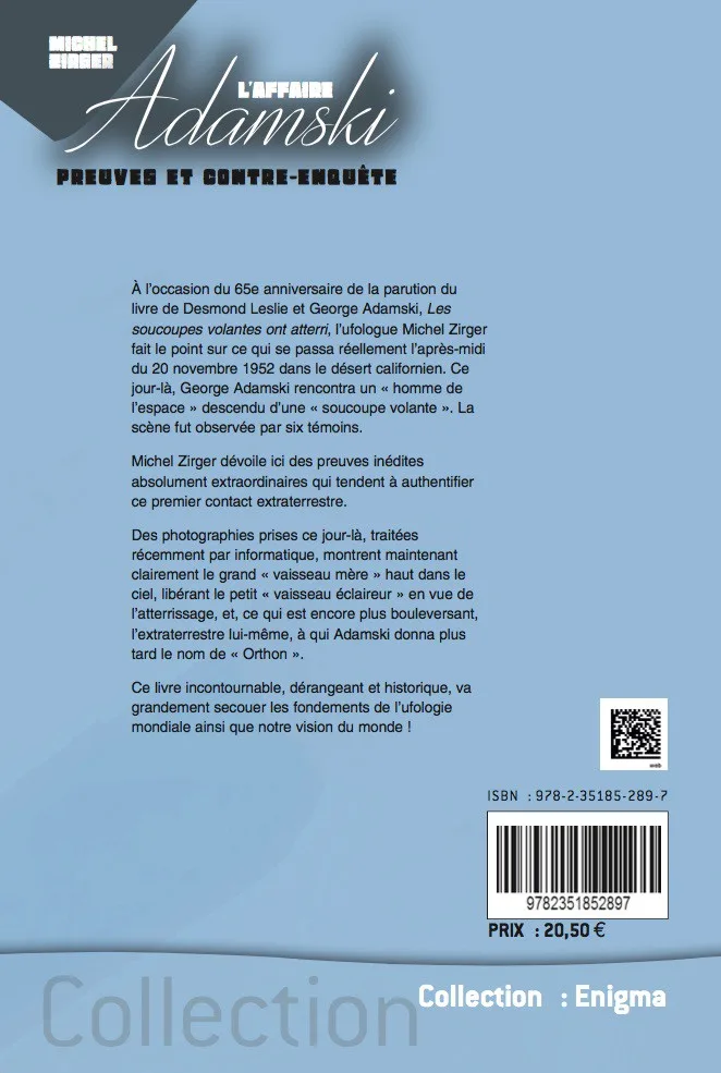 Illustration intérieure du livre « L’affaire Adamski », JMG Éditions