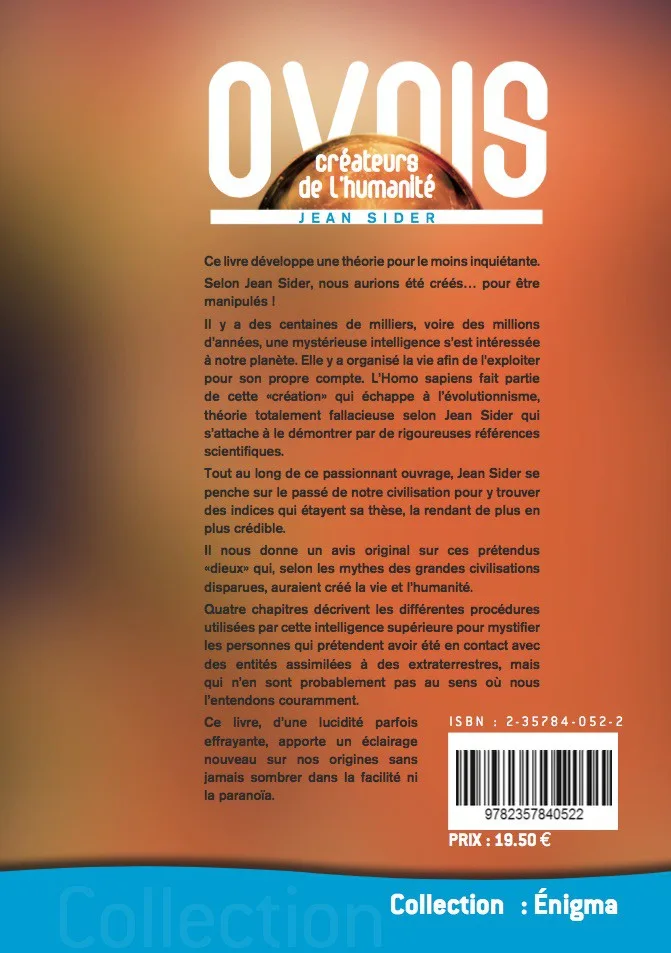 Illustration intérieure du livre « Ovnis : créateurs de l’humanité », JMG Éditions