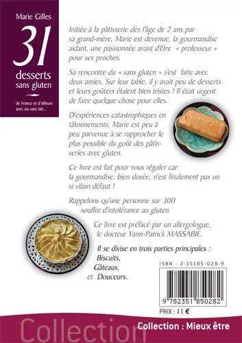 Illustration intérieure du livre « 31 desserts sans gluten », JMG Éditions
