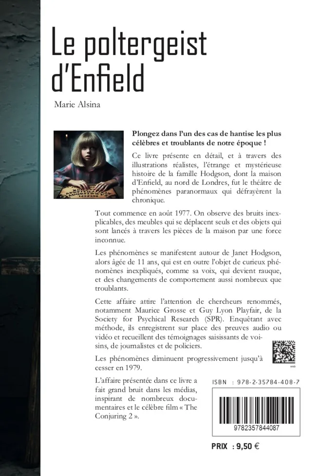 Illustration intérieure du livre « Le poltergeist d’Enfield », JMG Éditions