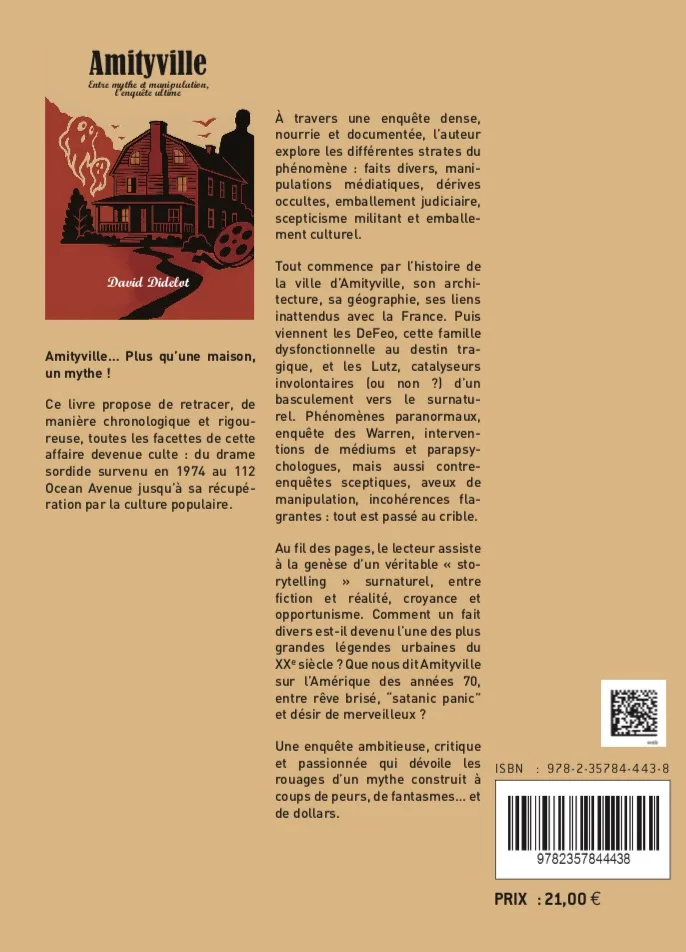 Illustration intérieure du livre « Amityville, Entre mythe et manipulation : l’enquête ultime », JMG Éditions