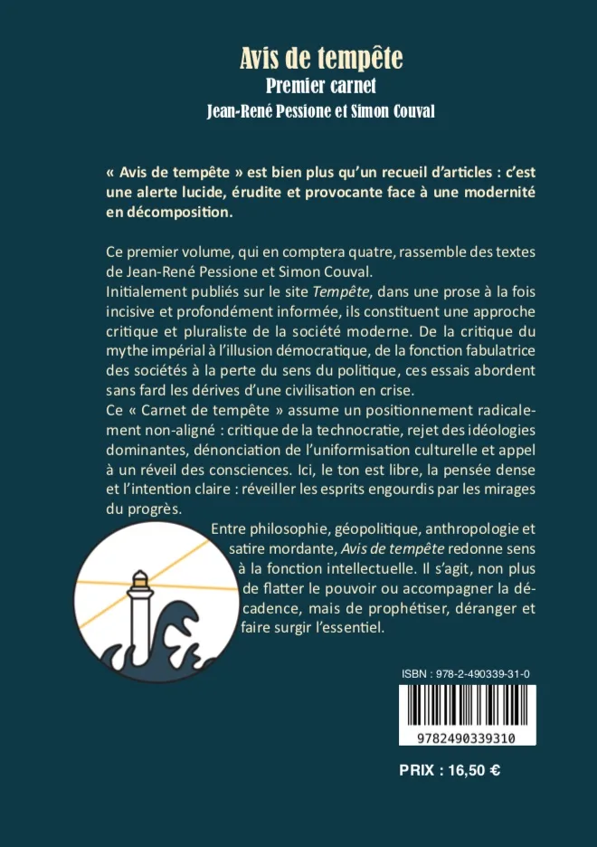 Illustration intérieure du livre « Avis de tempête, Premier carnet », JMG Éditions