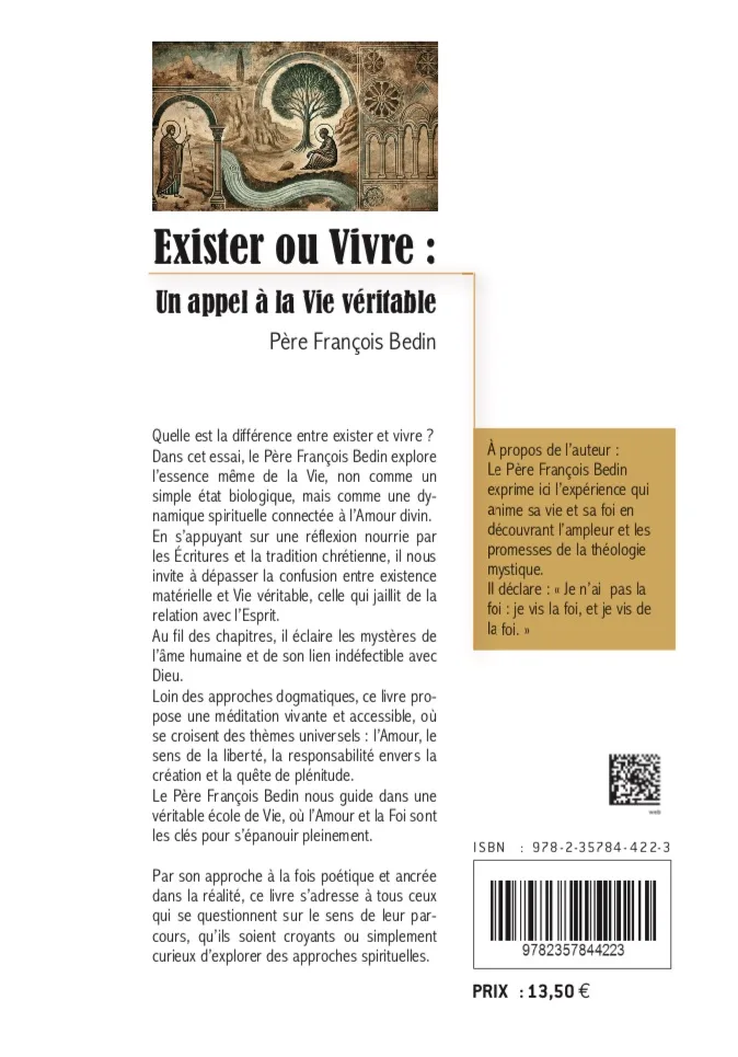 Illustration intérieure du livre « Exister ou Vivre : Un appel à la Vie véritable », JMG Éditions