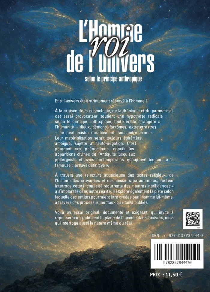 Illustration intérieure du livre « L’Homme, roi de l’univers, selon le principe anthropique », JMG Éditions