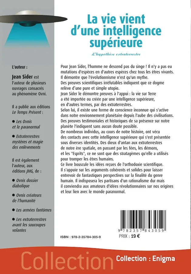 Illustration intérieure du livre « La vie vient d’une intelligence supérieure », JMG Éditions