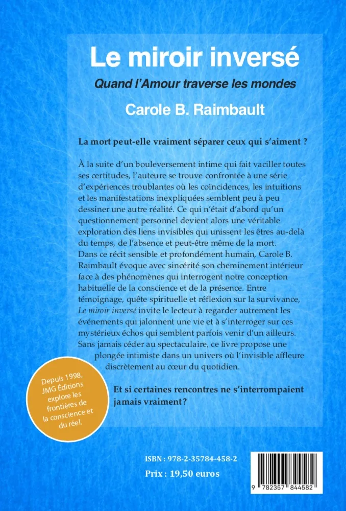 Illustration intérieure du livre « Le miroir inversé : Quand l’Amour traverse les mondes », JMG Éditions