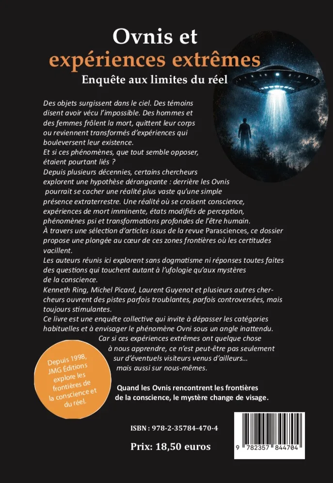 Illustration intérieure du livre « Ovnis et expériences extrêmes : Enquête aux limites du réel », JMG Éditions