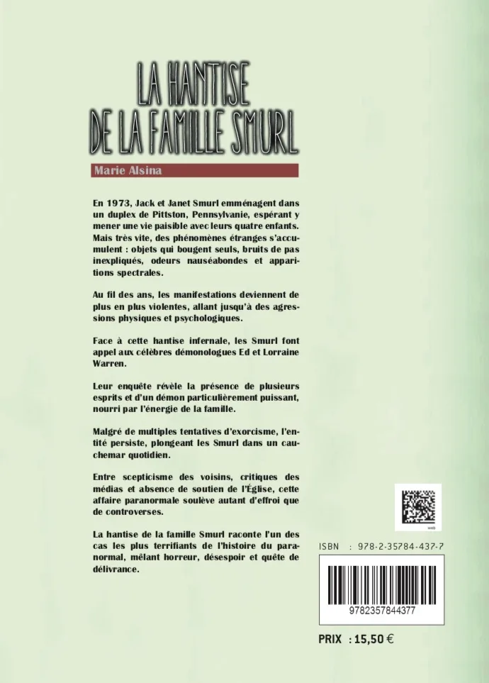 Illustration intérieure du livre « La hantise de la famille Smurl », JMG Éditions