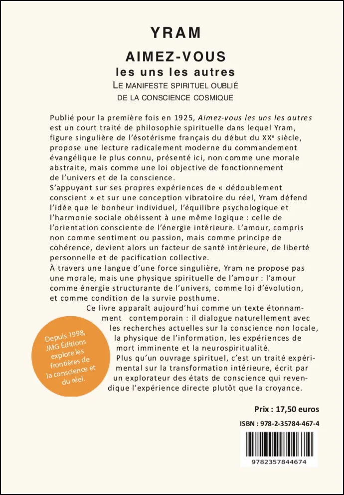 Illustration intérieure du livre « Aimez-vous les uns les autres, Le manifeste spirituel oublié de la conscience cosmique », JMG Éditions