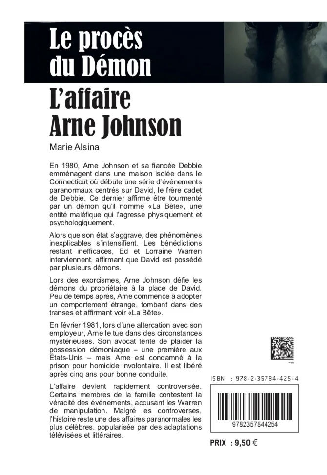 Illustration intérieure du livre « Le procès du Démon : L’affaire Arne Johnson », JMG Éditions